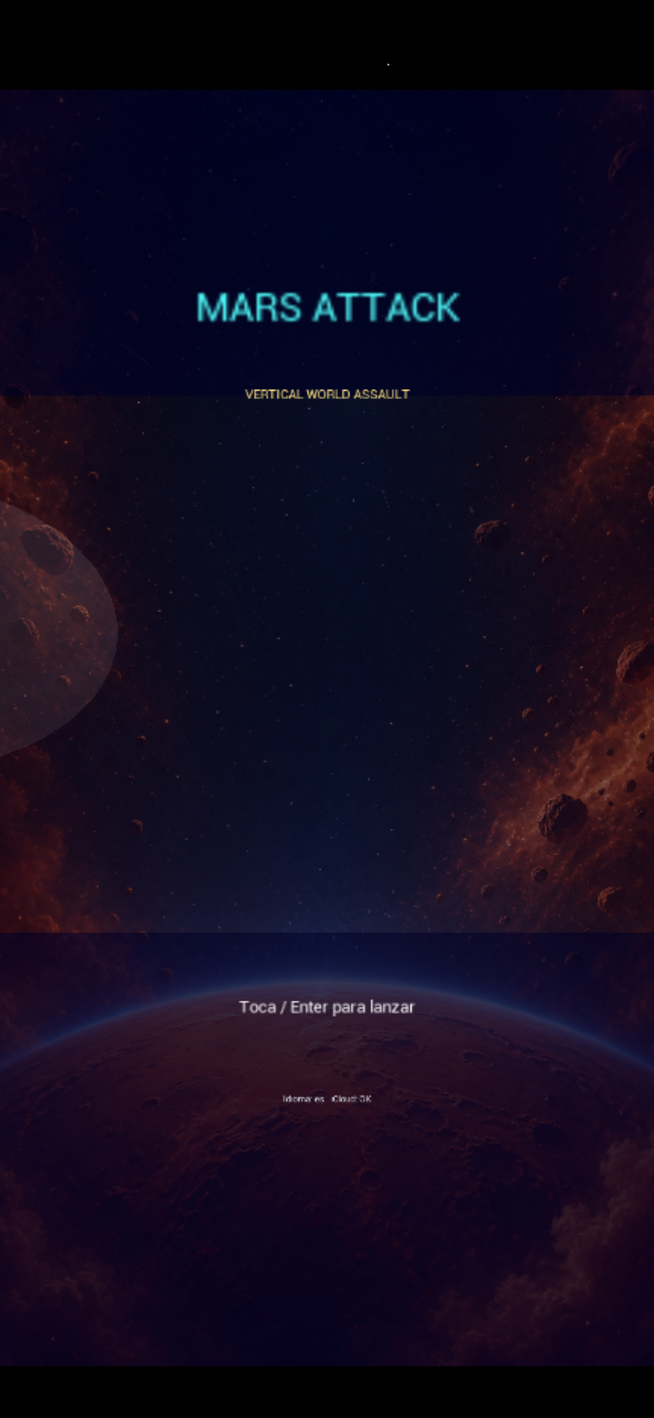 Mars Attack real device menu screenshot